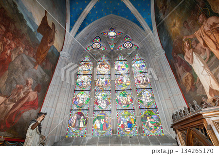 Saint Corentin cathedral, Quimper, finistere, brittany, france 134265170