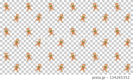 像素化薑餅人圖案背景 134265352