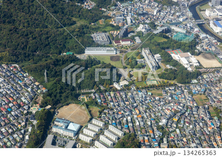 神奈川県立深沢高校付近を空撮 134265363