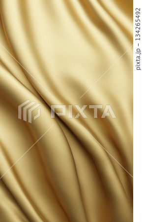 Luxury gold fabric background with copy space 3d render 134265492