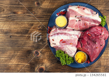 Fresh Raw Meat 134265581