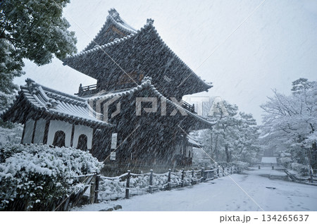 京都 建仁寺の冬 三門と開山堂 京都 建仁寺の冬 三門と開山堂 134265637