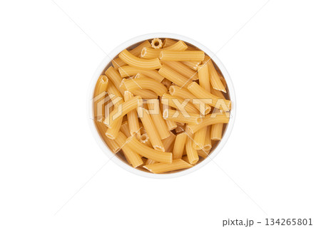 A bowl of pasta with yellow noodles 134265801