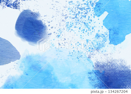 背景素材_水彩テクスチャ_青 背景素材_水彩テクスチャ_青 134267204