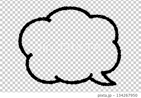 手繪風格的對話框。漫畫風格的對話框,看起來像是用鋼筆畫的。 手繪風格的對話框。漫畫風格的對話框,看起來像是用鋼筆畫的。 134267950