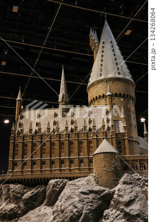 Tokyo, Japan - December 13, 2024: interior main castle inside the Warner Bros Studio Tour Tokyo "The making of Harry Potter" Tokyo, Japan - December 13, 2024: interior main castle inside the Warner Bros Studio Tour Tokyo "The making of Harry Potter" 134268064