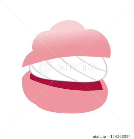 シュークリーム イチゴとラズベリークリーム シュークリーム イチゴとラズベリークリーム 134268094