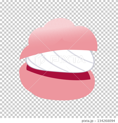 シュークリーム イチゴとラズベリークリーム シュークリーム イチゴとラズベリークリーム 134268094