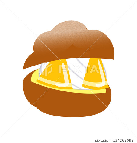 シュークリーム オレンジ シュークリーム オレンジ 134268098