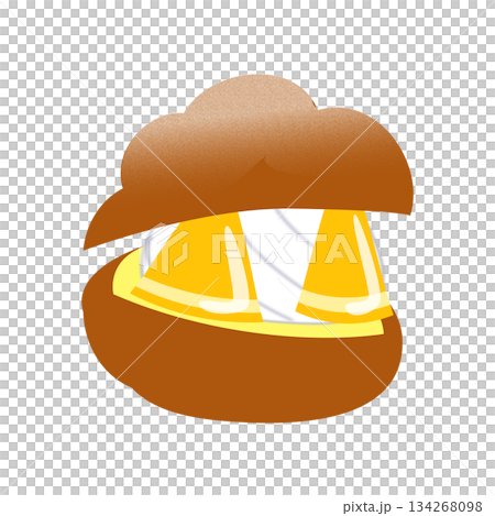 シュークリーム オレンジ シュークリーム オレンジ 134268098