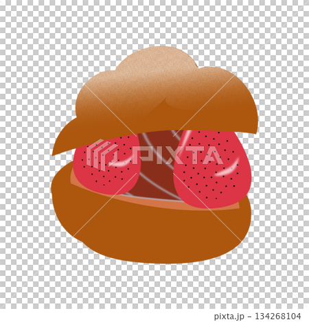 奶油泡芙:草莓和巧克力奶油 奶油泡芙:草莓和巧克力奶油 134268104