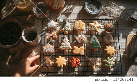 クリスマスツリーのクッキー 134268141