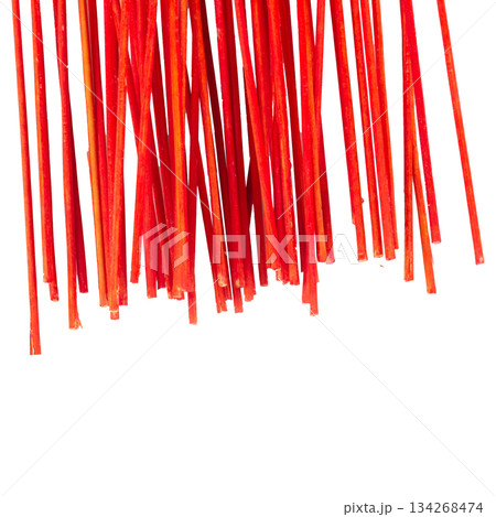 Incense for worshipping Buddha isolated on white background 134268474