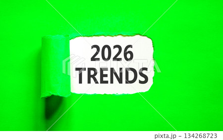 2026 Trends new year symbol. Concept words 2026 Trends on beautiful white paper. Beautiful green paper background. Business and 2026 Trends new year concept. Copy space. 2026 Trends new year symbol. Concept words 2026 Trends on beautiful white paper. Beautiful green paper background. Business and 2026 Trends new year concept. Copy space. 134268723
