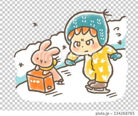 練習滑冰的插圖 134268765