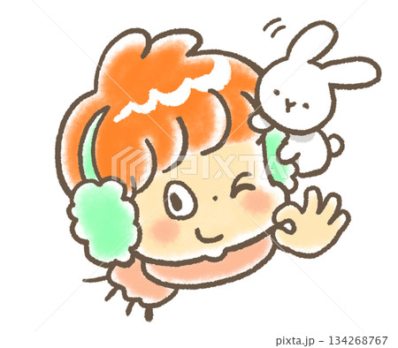ウインクしながらオーケーをするイラスト ウインクしながらオーケーをするイラスト 134268767