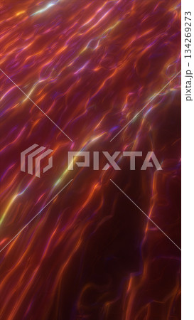 Abstract flowing waves of colorful light reflections with red and purple tones, symbolizing energy, motion, and digital elegance 134269273