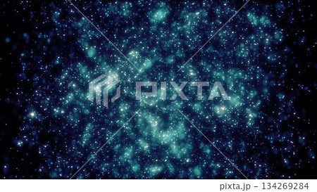 Abstract cosmic background of glowing blue particles and dust, resembling a star field or deep-space energy cloud Abstract cosmic background of glowing blue particles and dust, resembling a star field or deep-space energy cloud 134269284