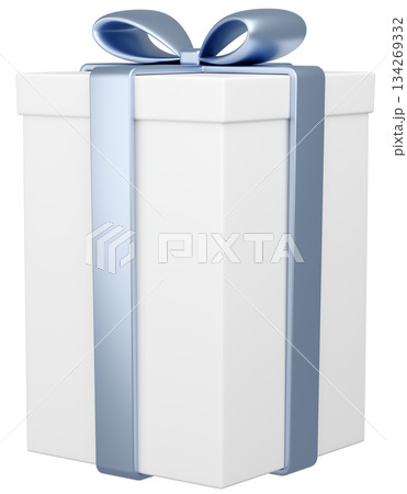 3Dイラスト_プレゼント_銀色 3Dイラスト_プレゼント_銀色 134269332