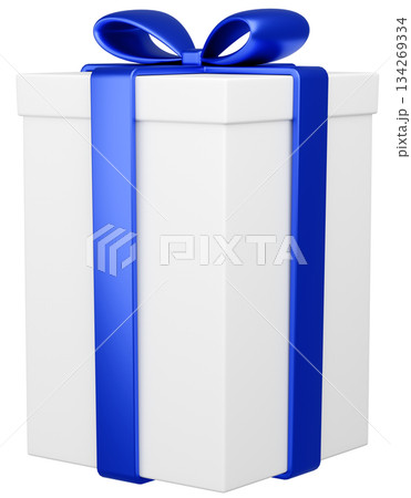 3Dイラスト_プレゼント_青 134269334