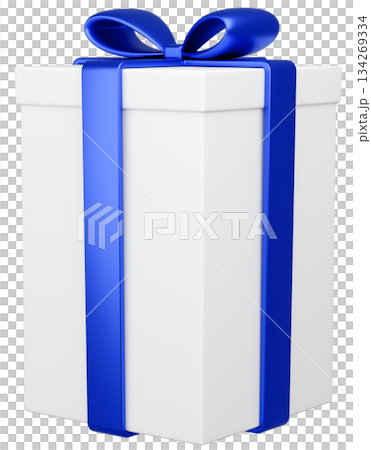 3Dイラスト_プレゼント_青 134269334