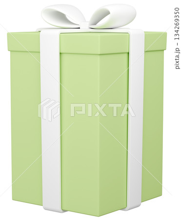3Dイラスト_プレゼント_黄緑 134269350