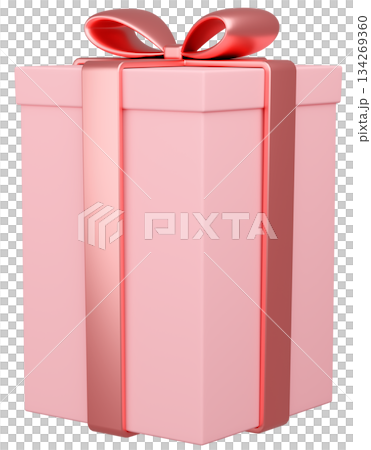 3D illustration_present_pink 3D illustration_present_pink 134269360