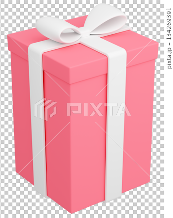 3D illustration_present_pink 134269391