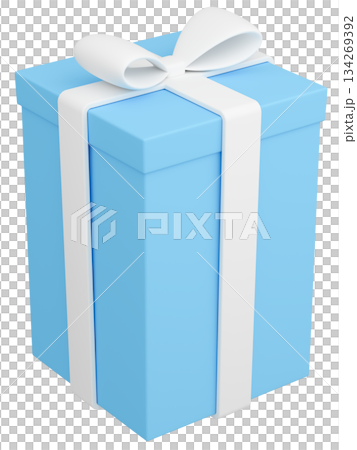 3D illustration_present_light blue 134269392