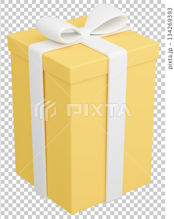 3D illustration_present_yellow 3D illustration_present_yellow 134269393