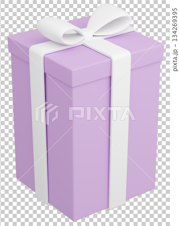 3D illustration_present_purple 134269395
