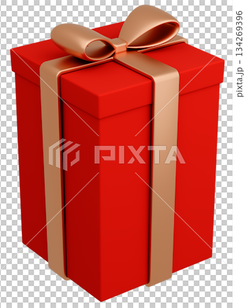 3D 插畫_禮物_紅色 134269396