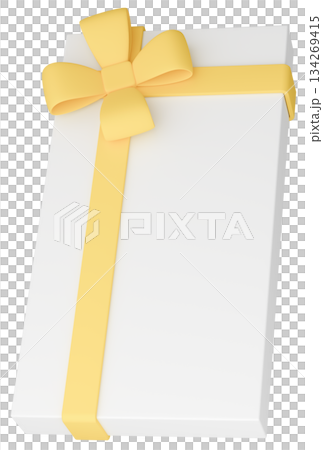 3Dイラスト_プレゼント_黄色 3Dイラスト_プレゼント_黄色 134269415