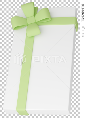 3Dイラスト_プレゼント_黄緑 134269416