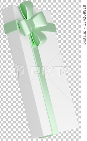 3D illustration_present_yellow-green 3D illustration_present_yellow-green 134269919