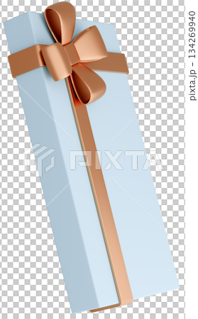 3D illustration_present_light blue 3D illustration_present_light blue 134269940