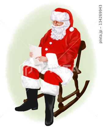手紙を読むサンタクロース 134269943