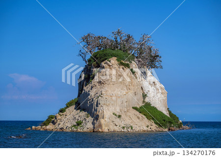 能登半島地震発生後の見附島の姿 134270176