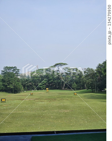 This is golf range at sunrise time This is golf range at sunrise time 134270930