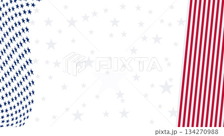 Stars and Stripes Pattern in Red and Blue Colors With White Background and Star Motifs for Festive Occasions and Celebrations Stars and Stripes Pattern in Red and Blue Colors With White Background and Star Motifs for Festive Occasions and Celebrations 134270988