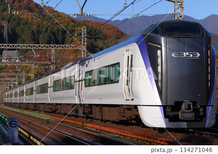 紅葉の中央線特急あずさ／かいじ号：E353系電車 134271046