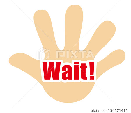 手のひらの注意喚起アイコン/Wait 手のひらの注意喚起アイコン/Wait 134271412