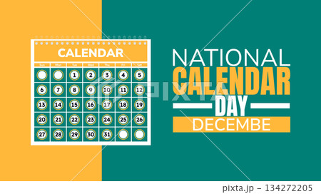 National Day Calendar Daily Fun Facts and Special Days design templet 134272205