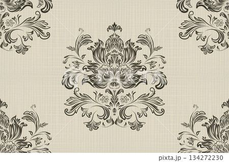 Motifs African boho paisley Floral Ikat pattern embroidery damask. Ethnic ikat floral Ethnic Indian Pattern Ikat pattern Ethnic Pattern.Damask indian floral Aztec embroidery border seamless patterns. 134272230