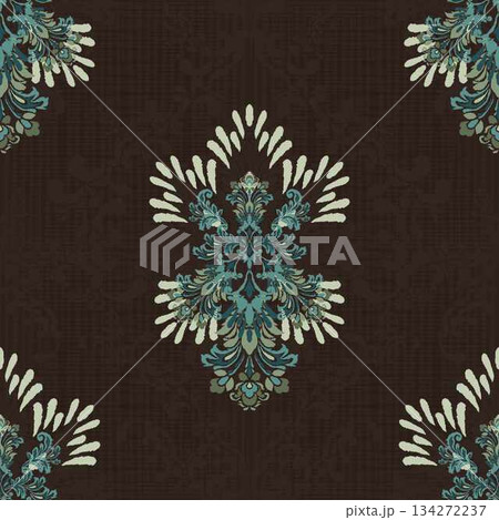 Motifs African boho paisley Floral Ikat pattern embroidery damask. Ethnic ikat floral Ethnic Indian Pattern Ikat pattern Ethnic Pattern.Damask indian floral Aztec embroidery border seamless patterns. 134272237