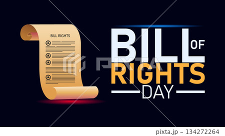 Bill of Rights Day Celebrating Fundamental Freedoms design templet 134272264