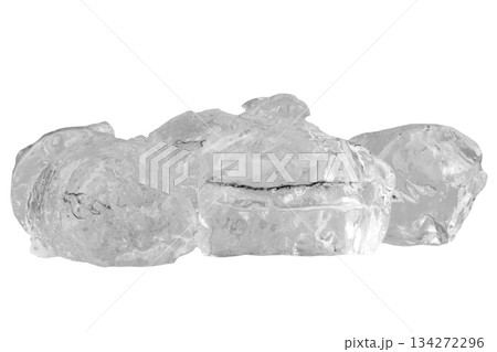Ice cubes isolated on white background 134272296
