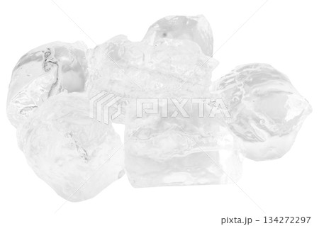 Ice cubes isolated on white background Ice cubes isolated on white background 134272297
