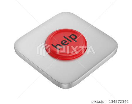 Red round help buttonのイラスト素材 [134272542] - PIXTA