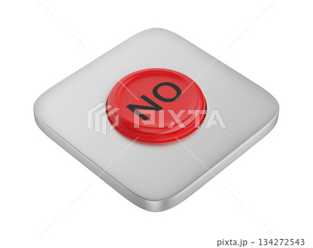 Red round no button 134272543